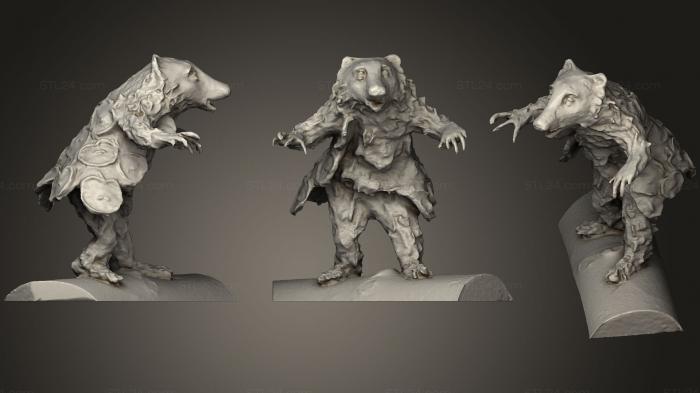 Figurines heroes, monsters and demons (Mixed Media Badger by Lydia Karpinska, STKM_0976) 3D models for cnc