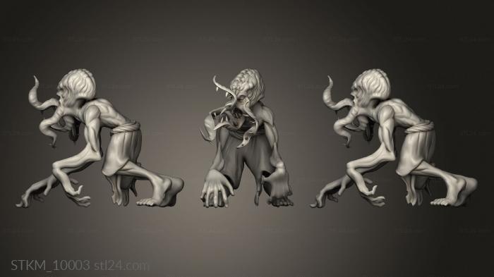 Figurines heroes, monsters and demons (vampiric mindflayer, STKM_10003) 3D models for cnc