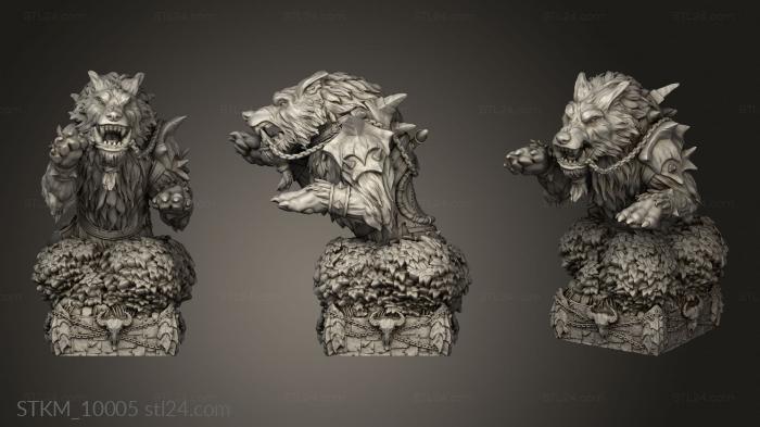 Figurines heroes, monsters and demons (Orc Chess Knight, STKM_10005) 3D models for cnc