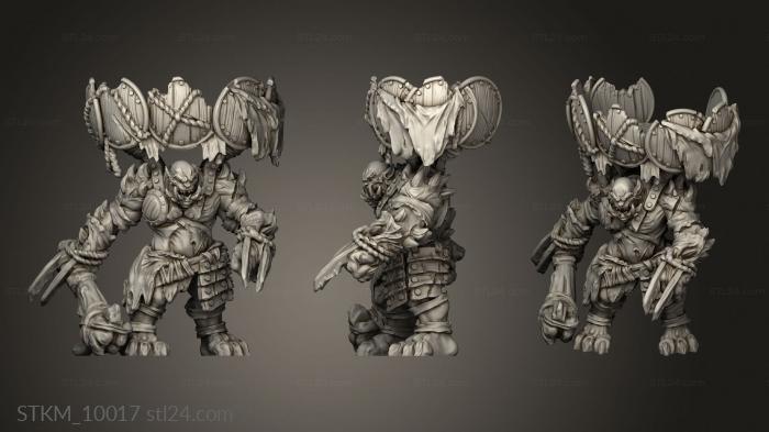 Figurines heroes, monsters and demons (Ogre oured Mount top, STKM_10017) 3D models for cnc