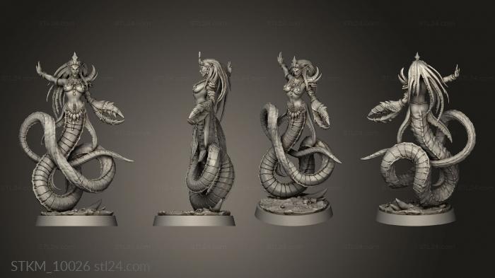 Figurines heroes, monsters and demons (Pirates Curse the Dead Seas Troops Doom Mermaids mermaid, STKM_10026) 3D models for cnc