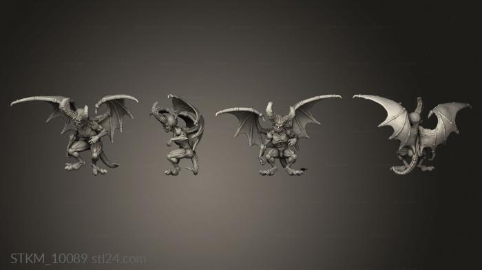 Figurines heroes, monsters and demons (horned devil kid, STKM_10089) 3D models for cnc