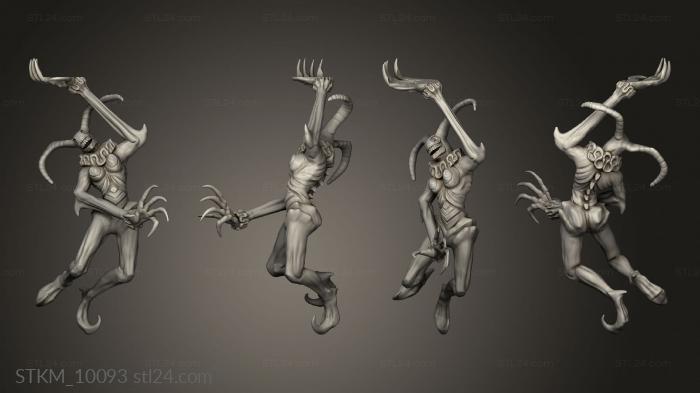 Figurines heroes, monsters and demons (Oval, STKM_10093) 3D models for cnc