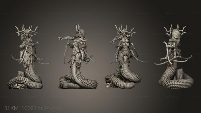 Figurines heroes, monsters and demons (Sasha, STKM_10099) 3D models for cnc