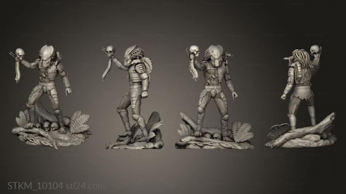 Figurines heroes, monsters and demons (predator Jungle Hunter, STKM_10104) 3D models for cnc