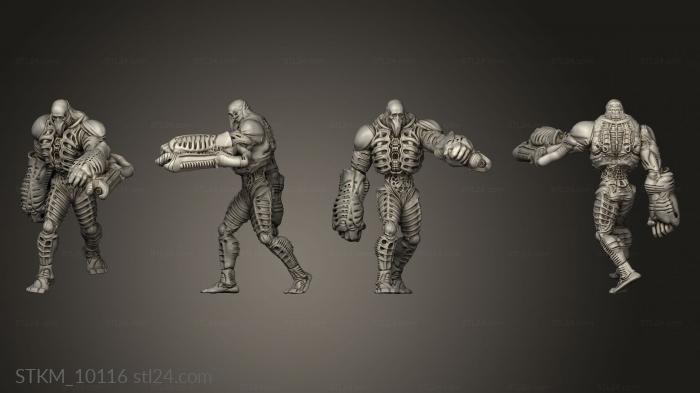 Figurines heroes, monsters and demons (SCIFI THE OMEGA BATTLE GOLEM, STKM_10116) 3D models for cnc