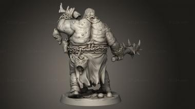 Figurines heroes, monsters and demons (Ogre Cook, STKM_10143) 3D models for cnc