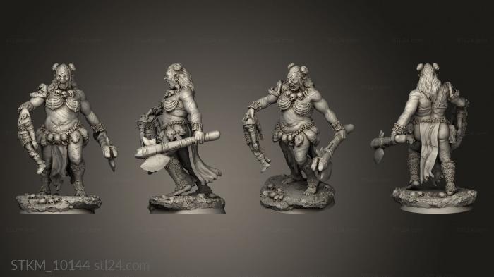 Figurines heroes, monsters and demons (Ogre Maiden, STKM_10144) 3D models for cnc