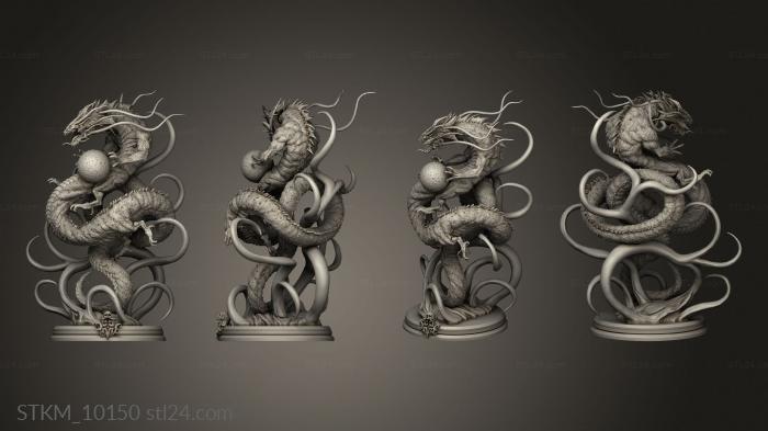 Figurines heroes, monsters and demons (Bakunawa, STKM_10150) 3D models for cnc