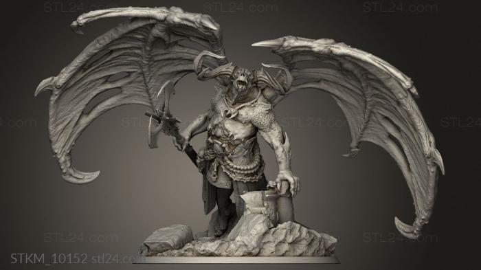 Figurines heroes, monsters and demons (Prince the dead Flying, STKM_10152) 3D models for cnc