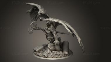 Figurines heroes, monsters and demons (Prince the dead Flying, STKM_10152) 3D models for cnc