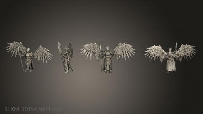 Figurines heroes, monsters and demons (Sicorra Aasimar Paladin Wings Helm, STKM_10154) 3D models for cnc