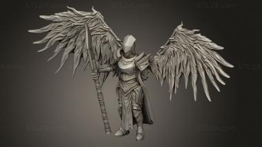 Figurines heroes, monsters and demons (Sicorra Aasimar Paladin Wings Helm, STKM_10154) 3D models for cnc