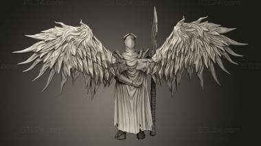 Figurines heroes, monsters and demons (Sicorra Aasimar Paladin Wings Helm, STKM_10154) 3D models for cnc