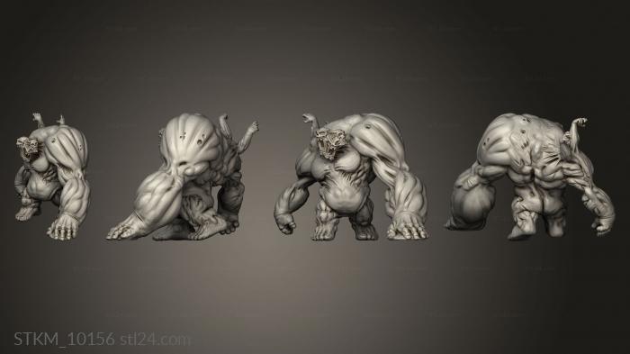 Figurines heroes, monsters and demons (Through Walking Flesh The, STKM_10156) 3D models for cnc
