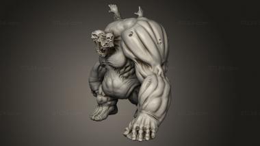 Figurines heroes, monsters and demons (Through Walking Flesh The, STKM_10156) 3D models for cnc