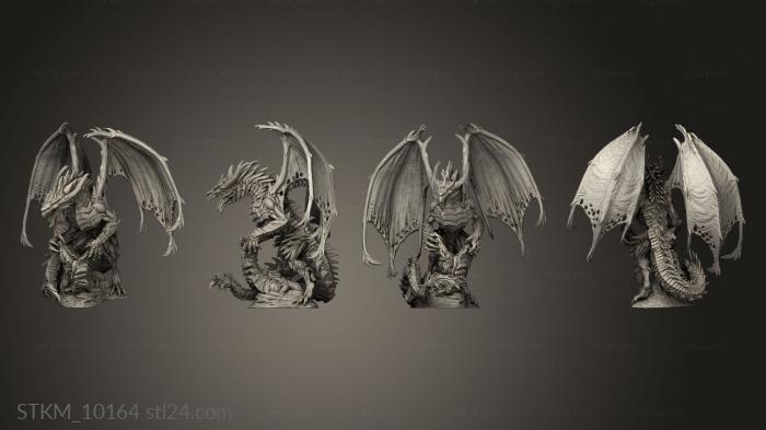 Figurines heroes, monsters and demons (Vile Steel Dragon, STKM_10164) 3D models for cnc