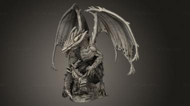 Figurines heroes, monsters and demons (Vile Steel Dragon, STKM_10164) 3D models for cnc