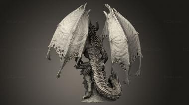 Figurines heroes, monsters and demons (Vile Steel Dragon, STKM_10164) 3D models for cnc