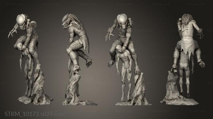 Figurines heroes, monsters and demons (PREDATOR, STKM_10173) 3D models for cnc