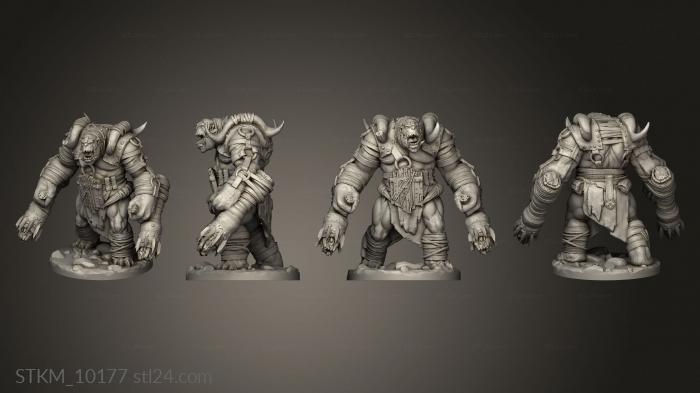 Figurines heroes, monsters and demons (War Ogre Rider, STKM_10177) 3D models for cnc