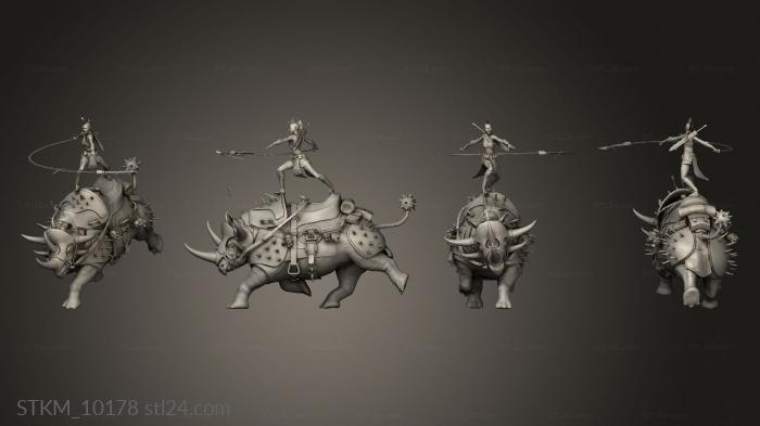 Figurines heroes, monsters and demons (War Rider Wip lady, STKM_10178) 3D models for cnc