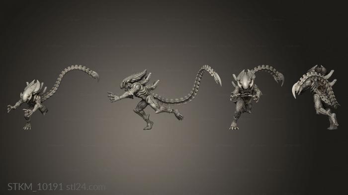 Figurines heroes, monsters and demons (XENO BROOD ABDUCTOR, STKM_10191) 3D models for cnc