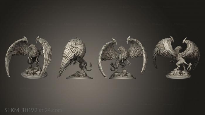 Figurines heroes, monsters and demons (Griffin, STKM_10192) 3D models for cnc