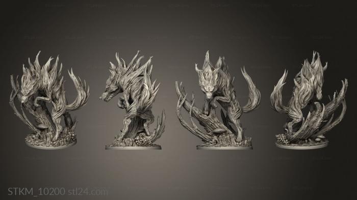 Figurines heroes, monsters and demons (Wraith Wolf Alpha Foot, STKM_10200) 3D models for cnc