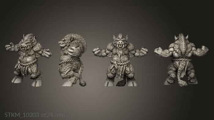 Figurines heroes, monsters and demons (Wereboars wereboar One, STKM_10203) 3D models for cnc