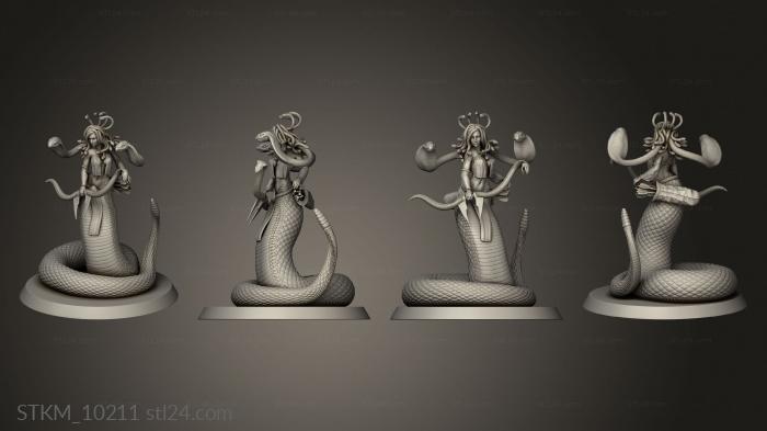 Figurines heroes, monsters and demons (Pureblood Medusa purea, STKM_10211) 3D models for cnc