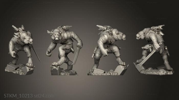 Figurines heroes, monsters and demons (TIGER CLAW, STKM_10213) 3D models for cnc