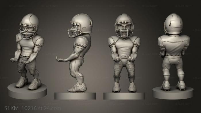 Figurines heroes, monsters and demons (Jugador Futbol Americano, STKM_10216) 3D models for cnc