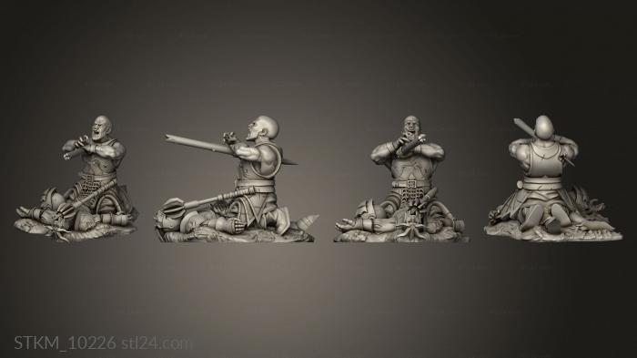 Figurines heroes, monsters and demons (Sun Knights Warrior Ashes Lacerated, STKM_10226) 3D models for cnc