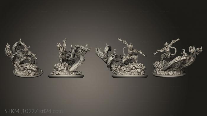 Figurines heroes, monsters and demons (Sun Wukong, STKM_10227) 3D models for cnc