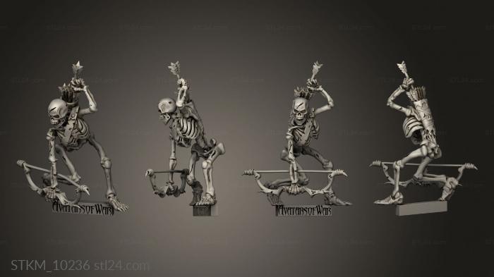 Figurines heroes, monsters and demons (heroes batch skeleton archer, STKM_10236) 3D models for cnc