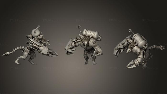 Figurines heroes, monsters and demons (Moulder Star Rat Ogre, STKM_1024) 3D models for cnc