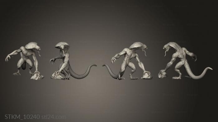 Figurines heroes, monsters and demons (Slither tail, STKM_10240) 3D models for cnc