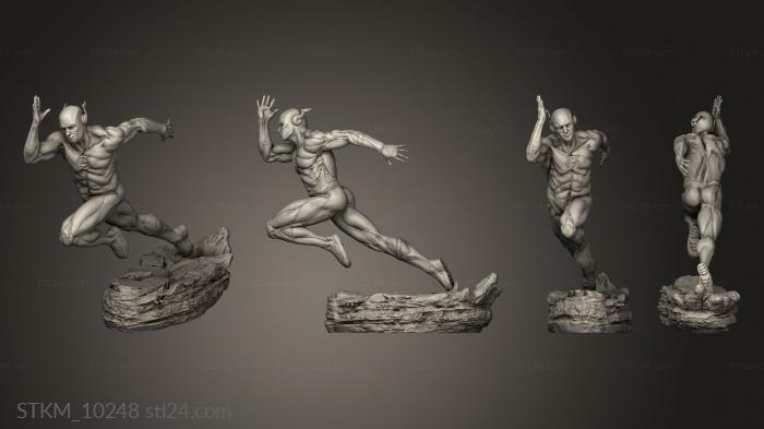 Figurines heroes, monsters and demons (Running marvel hero, STKM_10248) 3D models for cnc