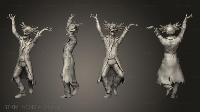 Figurines heroes, monsters and demons (Dr Zombiestein Laughing, STKM_10249) 3D models for cnc