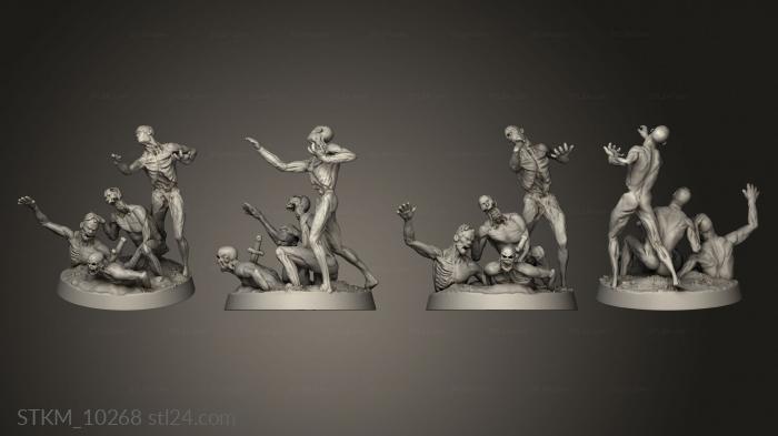 Figurines heroes, monsters and demons (Lich Thicker Mesh safer for Giant Zombie Grp, STKM_10268) 3D models for cnc