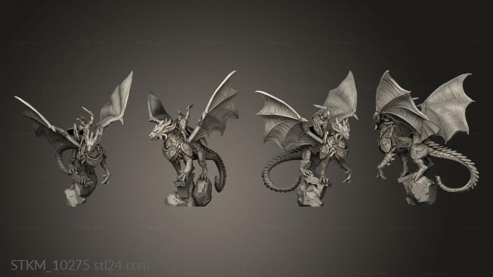 Figurines heroes, monsters and demons (Fantasy Sancast dragon knight Stormdrake Guard, STKM_10275) 3D models for cnc