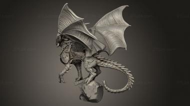 Figurines heroes, monsters and demons (Fantasy Sancast dragon knight Stormdrake Guard, STKM_10275) 3D models for cnc