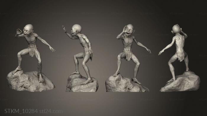 Figurines heroes, monsters and demons (Tolkien Gollum His Precious Gollum, STKM_10284) 3D models for cnc