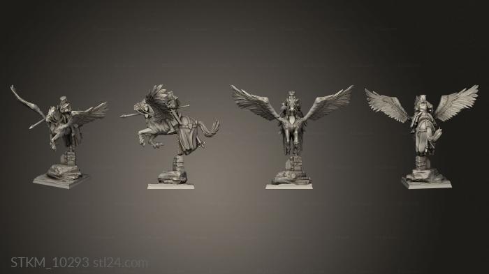 Figurines heroes, monsters and demons (PEGASUS KNIGHTS, STKM_10293) 3D models for cnc