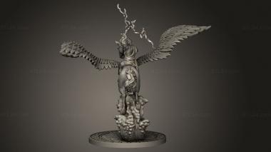 Figurines heroes, monsters and demons (Perseus Pegasus Cloud, STKM_10294) 3D models for cnc