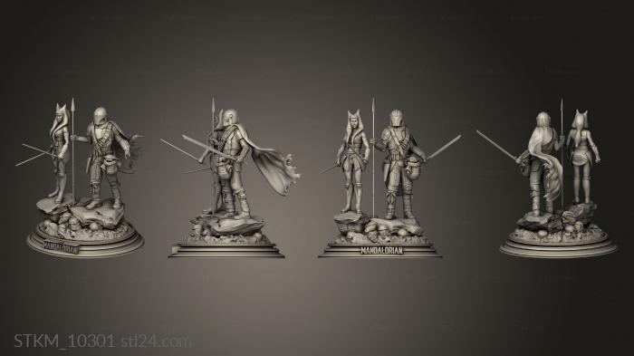 Figurines heroes, monsters and demons (The Mandalorian, STKM_10301) 3D models for cnc