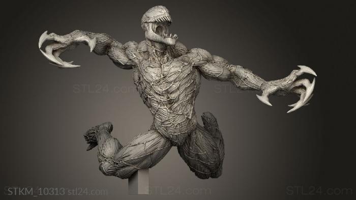 Figurines heroes, monsters and demons (Venom vs Carnage, STKM_10313) 3D models for cnc