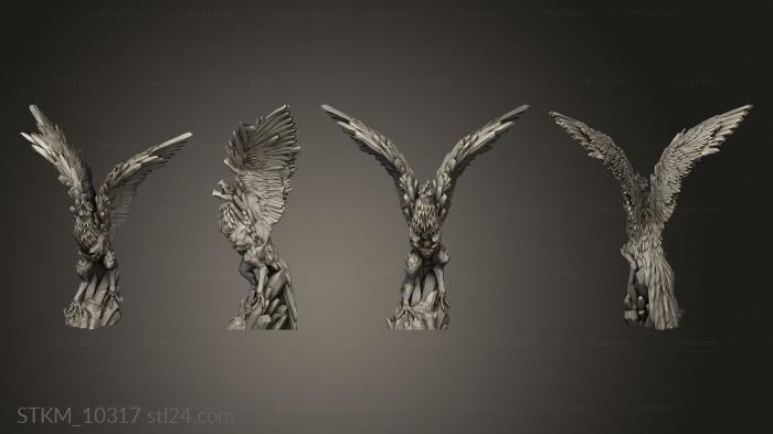Figurines heroes, monsters and demons (Ice Phoenix, STKM_10317) 3D models for cnc