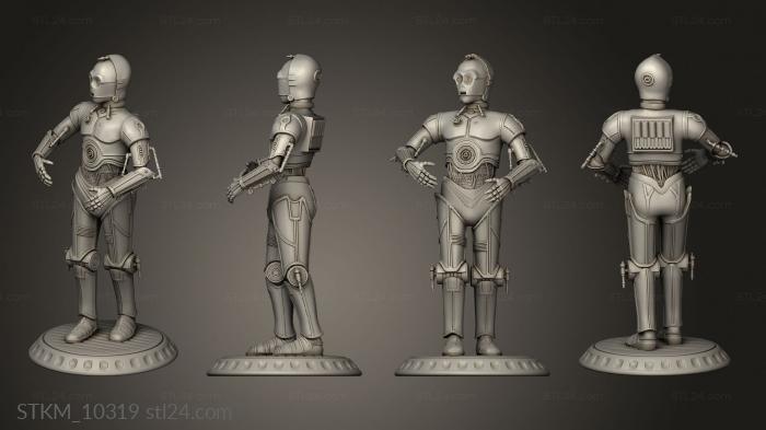 Figurines heroes, monsters and demons (Star Wars PO statue, STKM_10319) 3D models for cnc